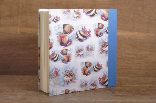 Square photo album with a pretty fish motif